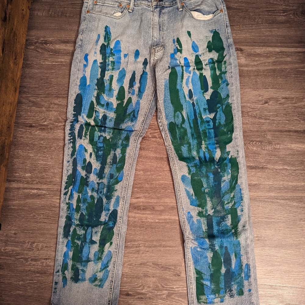 Levis Custom Hand Painted Jeans